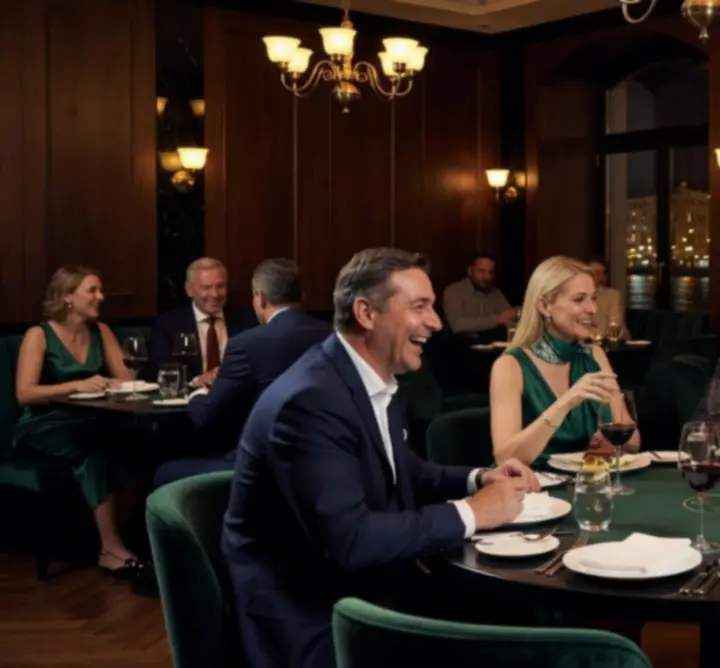 Elegánsan megterített éttermi asztal vendégvélemények illusztrálására a Budapest Dining Choice-ban